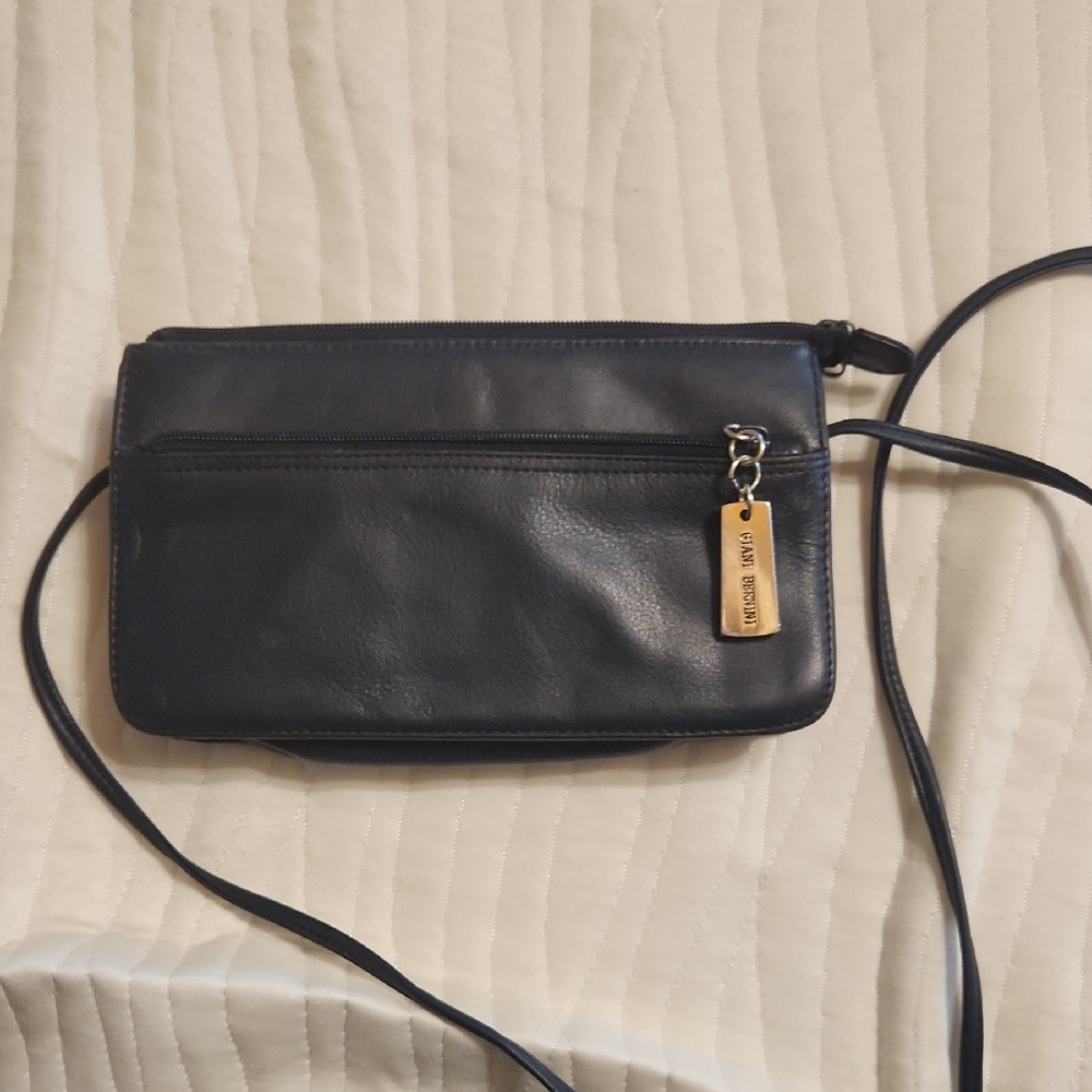 GIANI BERNINI Black Leather Crossbody Bag